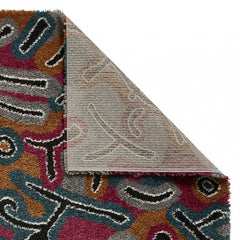 Think Rugs Machine Made Shaggy Collection - Royal Normadic Dark Multi A641