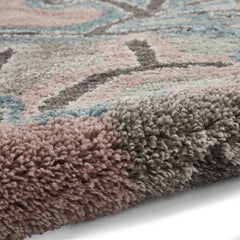 Think Rugs Machine Made Shaggy Collection - Royal Normadic A641 Pastel Multi