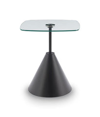 Gillmore Space Iona Collection Square Side Table with Black Matt Powder Base