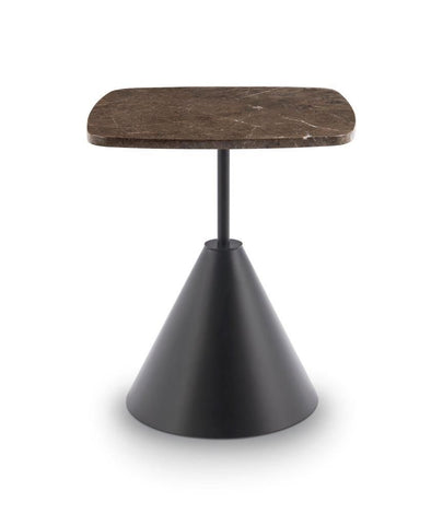 Gillmore Space Iona Collection Square Side Table with Black Matt Powder Base
