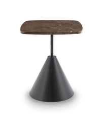 Gillmore Space Iona Collection Square Side Table with Black Matt Powder Base