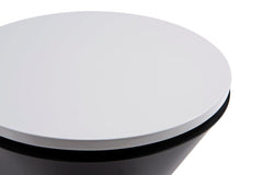 Gillmore Space Iona Collection Hourglass Side Table with Black Matt Powder Base