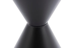 Gillmore Space Iona Collection Hourglass Side Table with Black Matt Powder Base