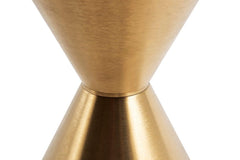 Gillmore Space Iona Collection Hourglass Side Table with Brushed Brass Base