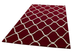 Think Rugs Hand Tufted Wool Collection - Elements EL 65 Red