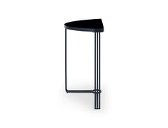 Gillmore Space Finn Collection Demi Lune Console Table with Matt Black Frame