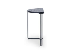 Gillmore Space Finn Collection Demi Lune Console Table with Matt Black Frame