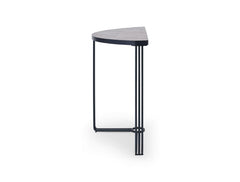 Gillmore Space Finn Collection Demi Lune Console Table with Matt Black Frame