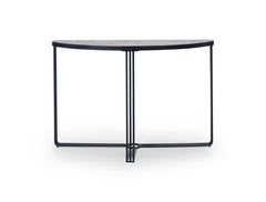 Gillmore Space Finn Collection Demi Lune Console Table with Matt Black Frame