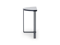 Gillmore Space Finn Collection Demi Lune Console Table with Matt Black Frame