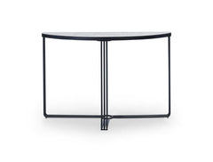 Gillmore Space Finn Collection Demi Lune Console Table with Matt Black Frame