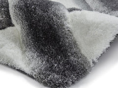 Think Rugs Hand Tufted Shaggy Collection - Noble House NH 9716 Grey/Ivory