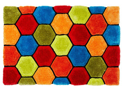 Think Rugs Hand Tufted Shaggy Collection - Noble House NH 30782 Multi