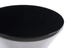 Gillmore Space Iona Collection Hourglass Side Table with White Gloss Powder Base