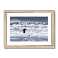 The Wave and the Girl   -  Framed & Mounted Print