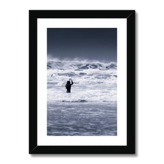 The Wave and the Girl   -  Framed & Mounted Print