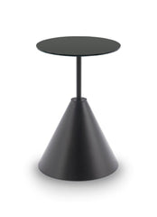 Gillmore Space Iona Collection Round Side Table with Black Matt Powder Base