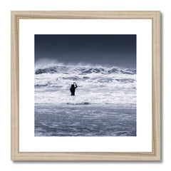 The Wave and the Girl   -  Framed & Mounted Print