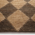 Origin Diamond Jute Rug | Natural Brown