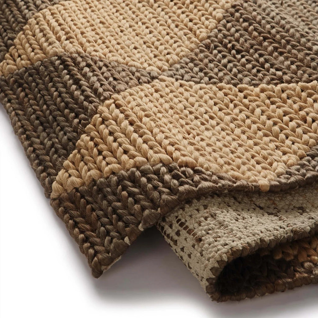 Origin Diamond Jute Rug | Natural Brown