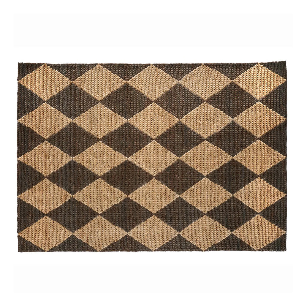 Origin Diamond Jute Rug | Natural Brown