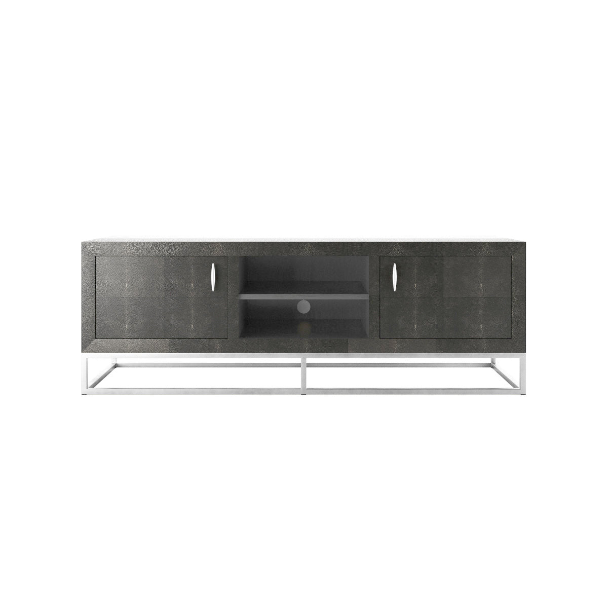 Hampton TV Unit in Black Shagreen