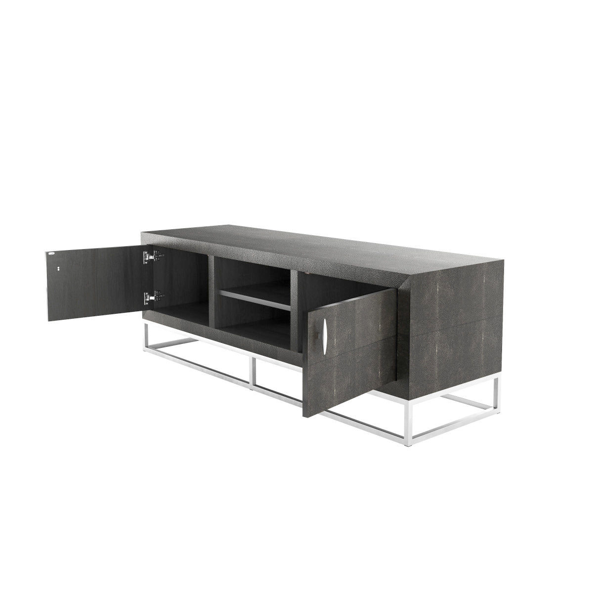 Hampton TV Unit in Black Shagreen