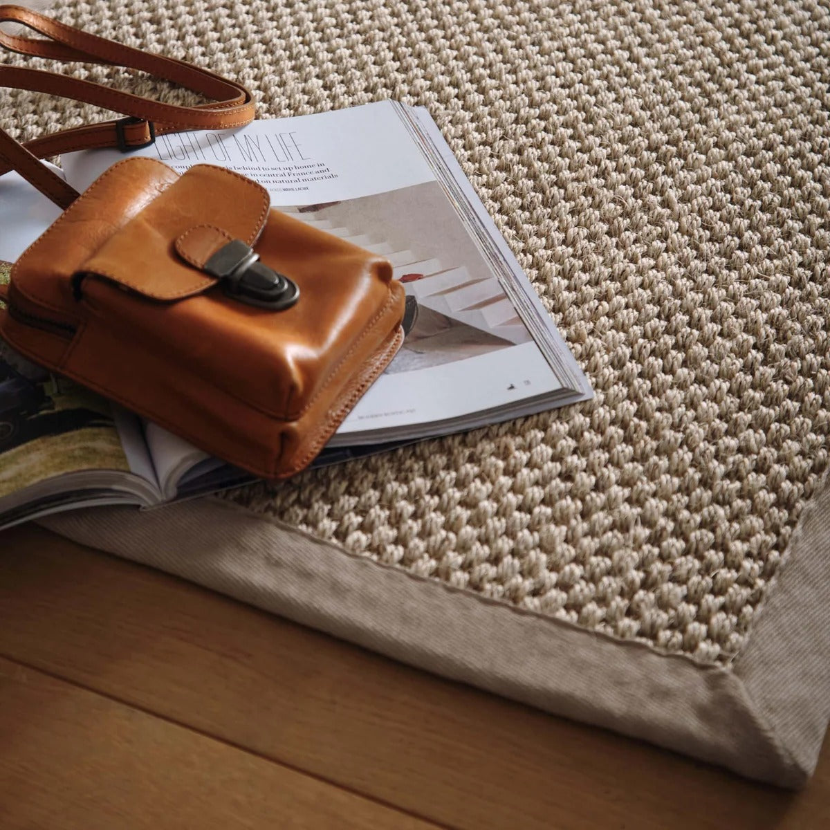 Origins Sisal Rug | Light Beige with Sand Border