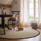 Origins Sisal Rug - Light Beige with Black Border