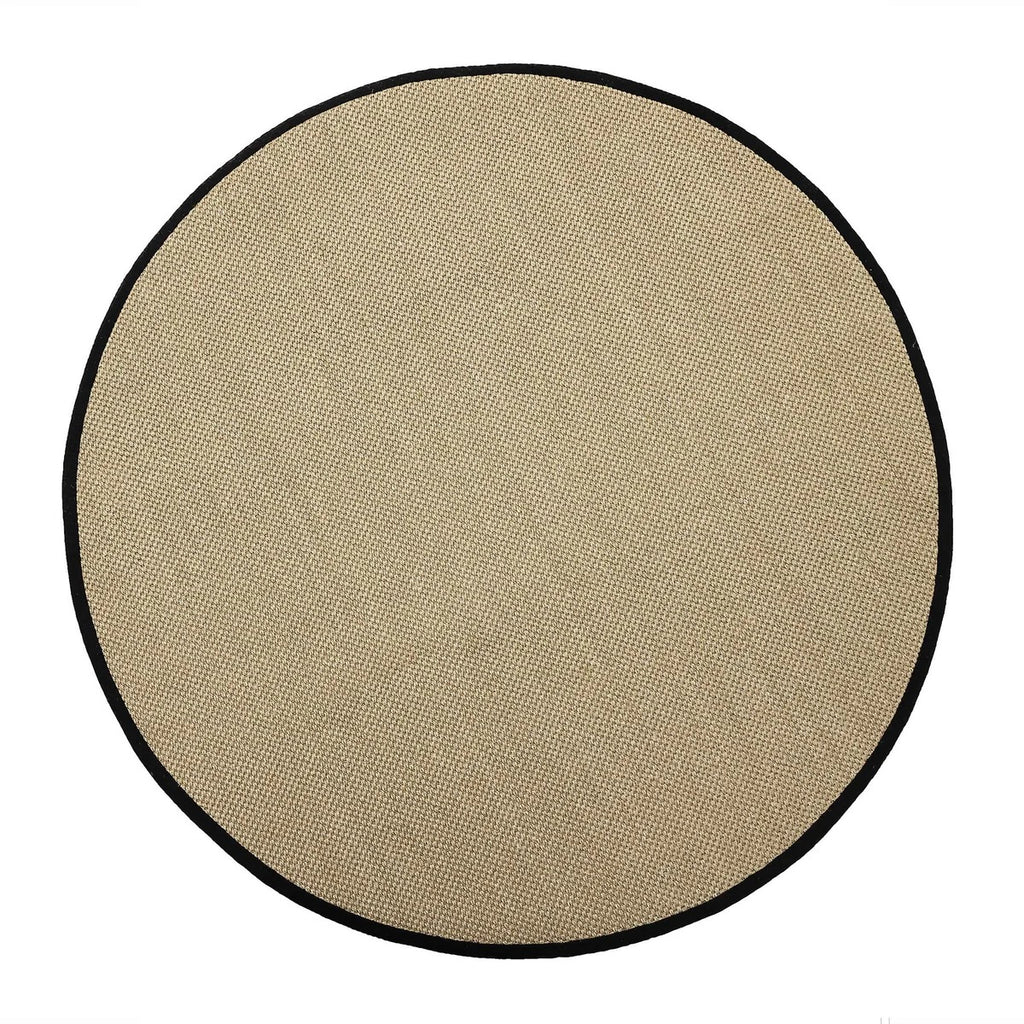 Origins Sisal Rug - Light Beige with Black Border