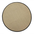 Origins Sisal Rug - Light Beige with Black Border