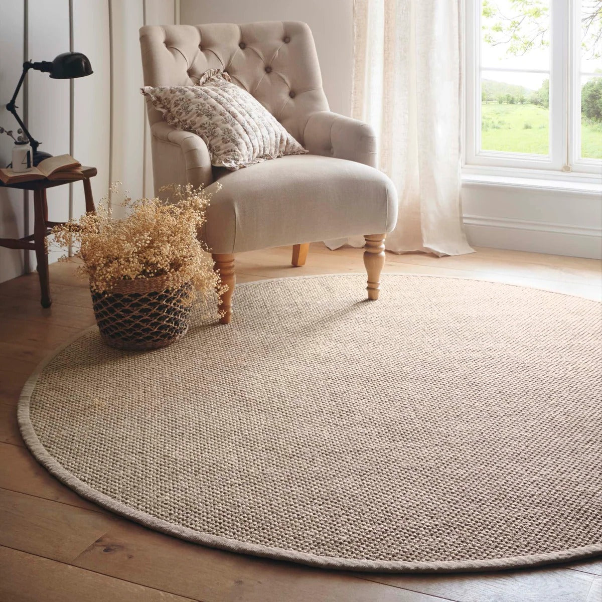 Origins Sisal Rug | Light Beige with Sand Border