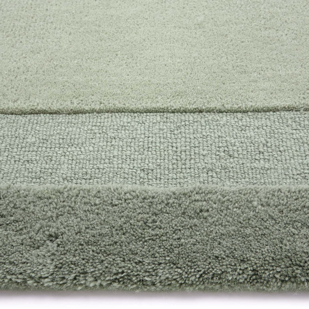 Origins Stacked Border Soft Green Rug