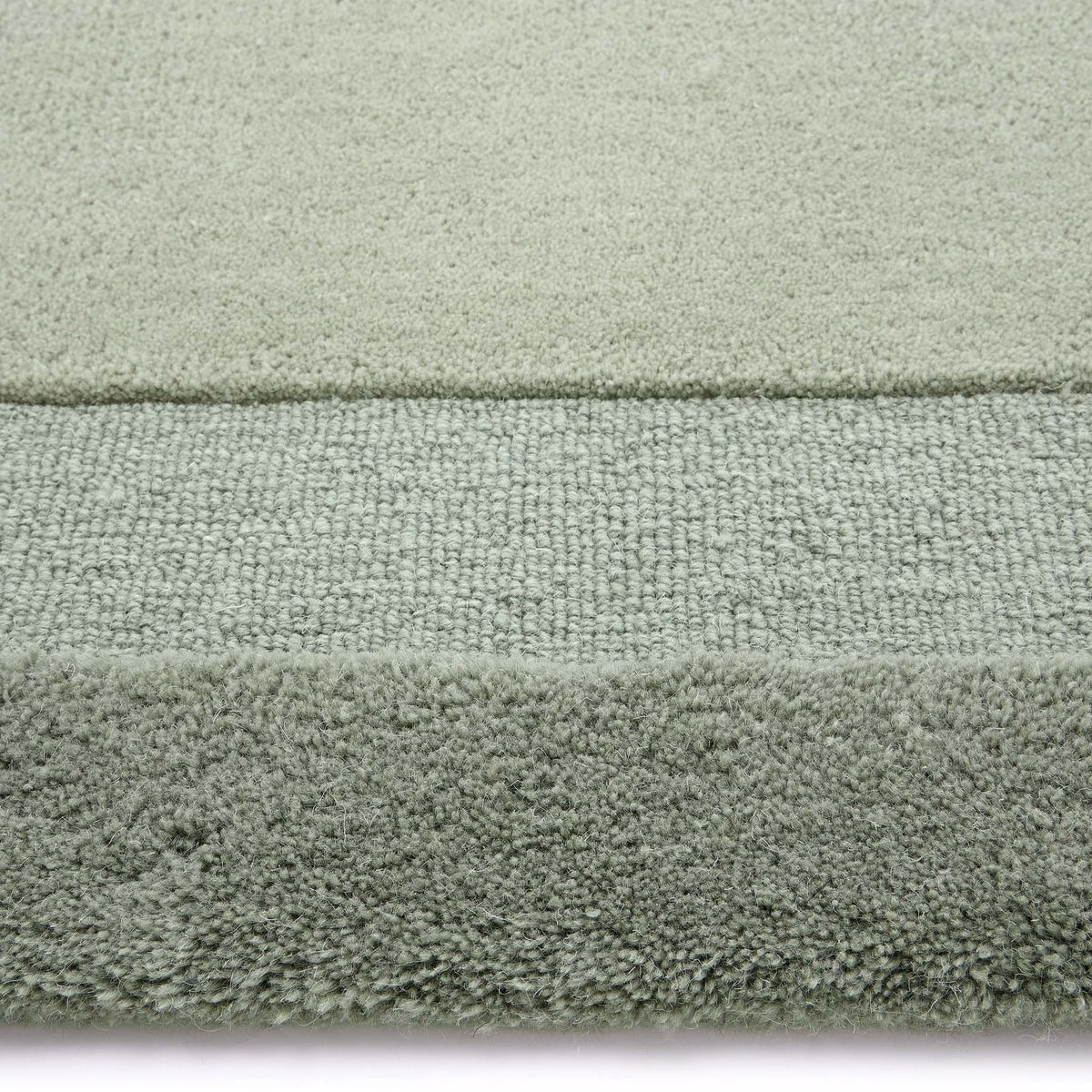 Origins Stacked Border Soft Green Rug