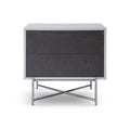 Gillmore White and Grey Marble Adriana Bedside Chest