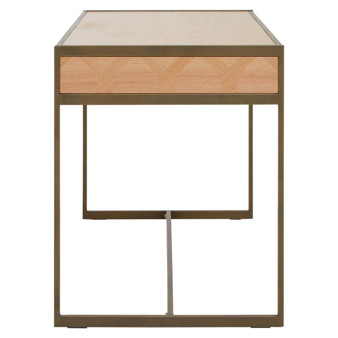 Grenoble Desk with 2 drawers in oak veneer