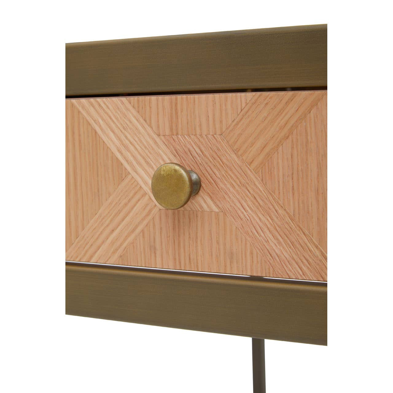 Grenoble Desk with 2 drawers in oak veneer