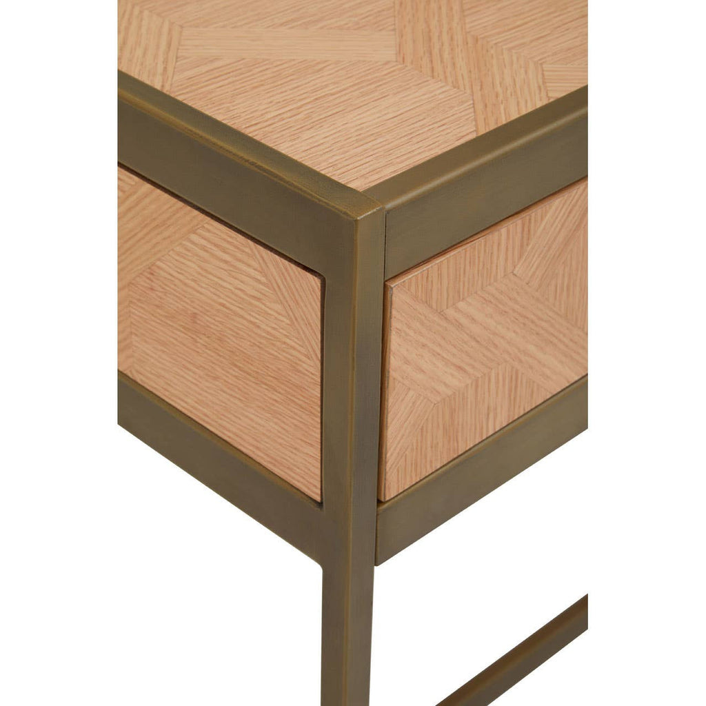 Grenoble Desk with 2 drawers in oak veneer