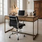 Grenoble Desk with 2 drawers in oak veneer