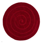 Think Rugs Hand Tufted Wool Collection - Spiral Red