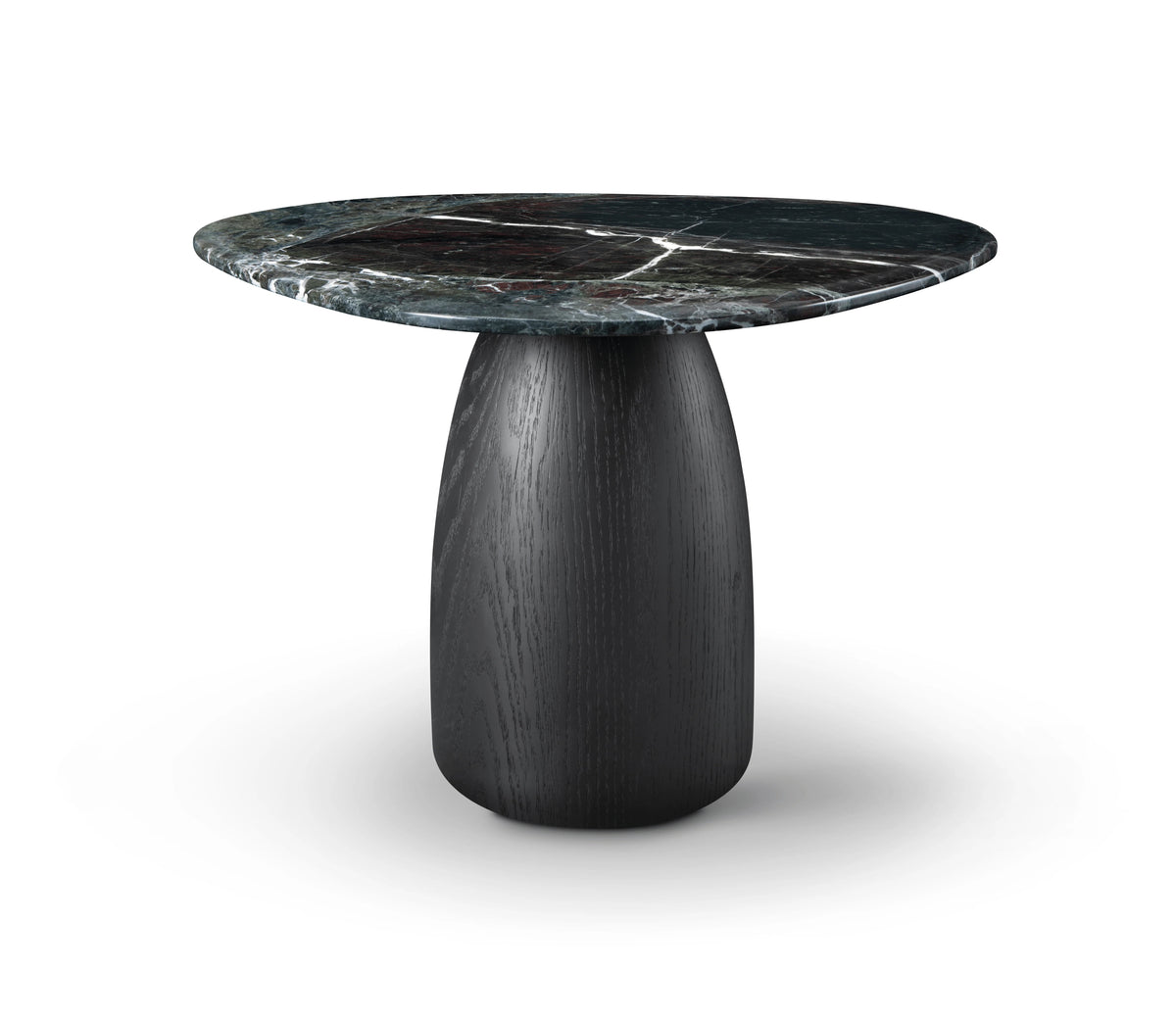 Basilca Side Table - Matte Black Marble