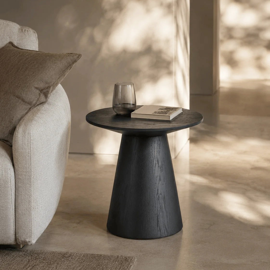 Tavamo Side Table - Black Oak
