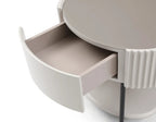 Avola Bedside Table - Matte Beige