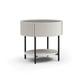Avola Bedside Table - Matte Beige
