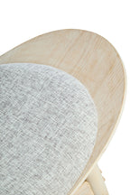 Vinsi  Fabric and Washed Elm Wood Chair