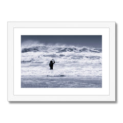 The Wave and the Girl   -  Framed & Mounted Print