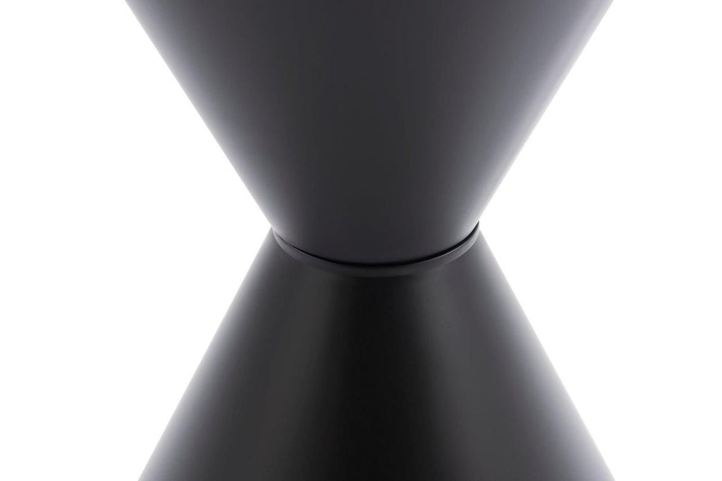 Gillmore Space Iona Collection Hourglass Side Table with Black Matt Powder Base