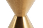 Gillmore Space Iona Collection Hourglass Side Table with Brushed Brass Base