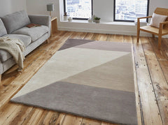 Think Rugs Hand Tufted Wool Collection - Elements EL 83 Beige/Peach