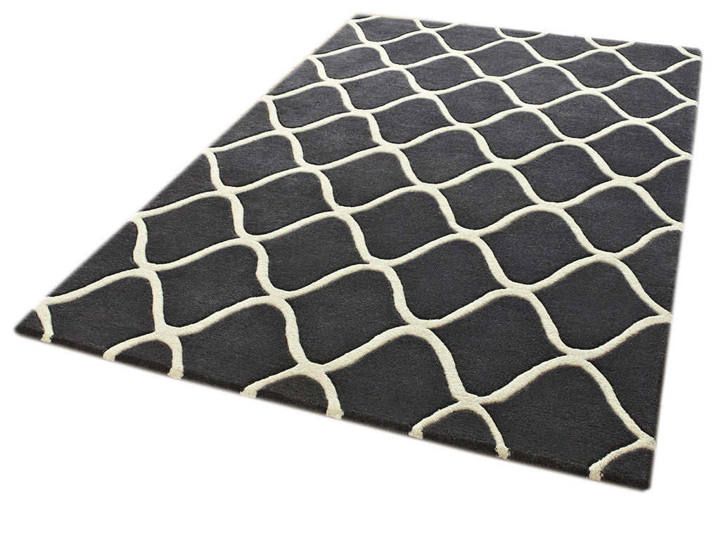 Think Rugs Hand Tufted Wool Collection - Elements EL 65 Grey